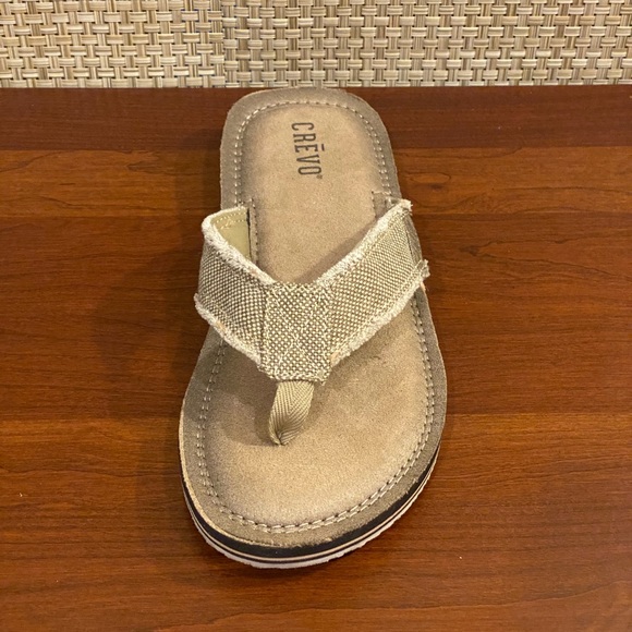 Crevo Lakin Memory Foam Canvas Flip Flop Sandals 9 - Picture 2 of 8
